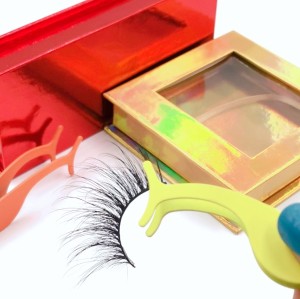 eyelashes box packaging handmade 4D 25mm strip eyelash real minkLashes False Eyelashes