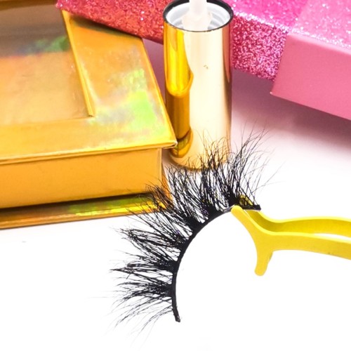 eyelashes logo box 25mm Mink fur Custom Eyelash Full 3D Mink Eyelashes with custom package