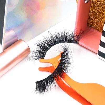 Private Logo customize packaging fashion Fluffy cruelty free 25mm mink eyelash