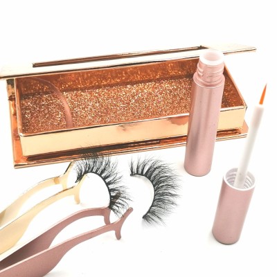 wholesale private label long lasting mink eyelashes individual with custom package