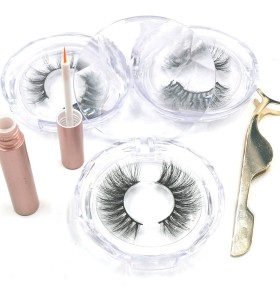 wholesale 3d mink eyelashes sell well free package human hair eyelashes 3d with customized logo