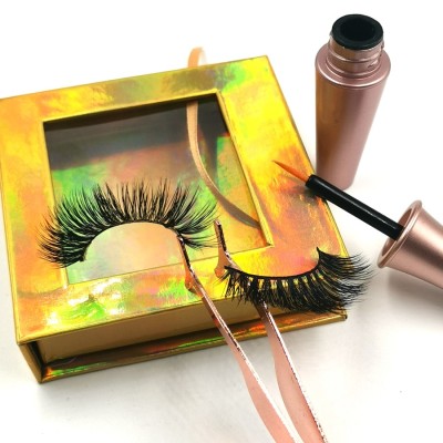 Black Cruelty Free 3d Mink Eyelashes, Best 100% Hand Made fluffy mink eyelashes