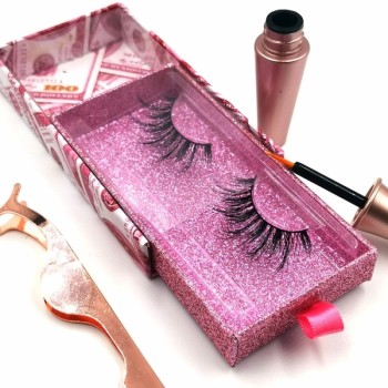 Best Popular Natural Hand Custom Lashes Packaging 3d glue eyelashes set