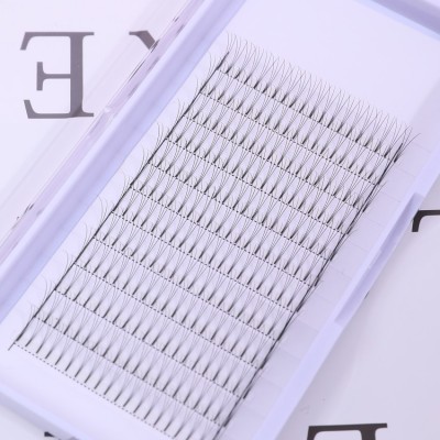 pretty lash packaging boxesCustom Volume Flare 3D 4D 5D 6D Lashes Premade Handmade Synthetic Hair Fans Eyelashes