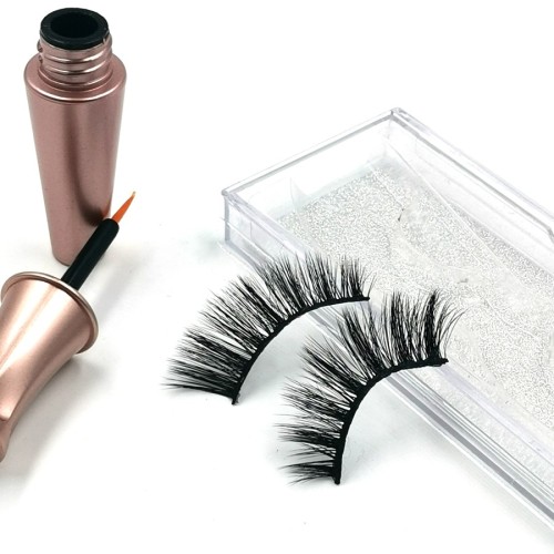 Wholesale False Lashes 100% hand made silk lashes Packed In Round Box