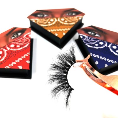 Private Label 25mm Lash Supplies Natural Black Mink custom made eyelashes Super Fluffy 3d Mink Eyelashes