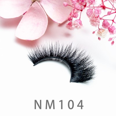 High Quality Mink Eyelashes Supplier 20MM 3d Mink Fur Strip False Eyelash With Private Label