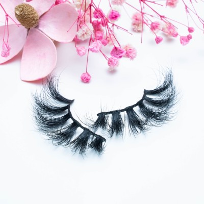 Private Label 3d Mink Eyelashes And Custom Packaging Box 100% Own Brand 22MM Mink Eyelash Fur Full Strip Lashes