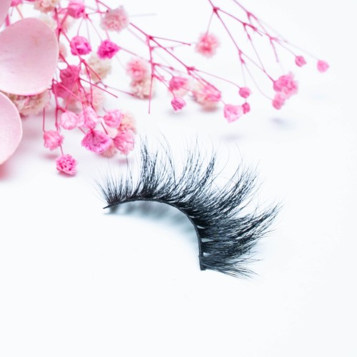 Wholesale Own Brand Handmade Artificial Thick And Long Real Fur Material 22mm 100% 3d Mink Strip Eyelashes