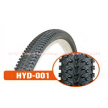 Black solid mountain bicycle tire