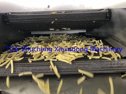 Automatic frozen potato chips making machine