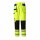 High visibility fluorescent yellow two-tone work trousers