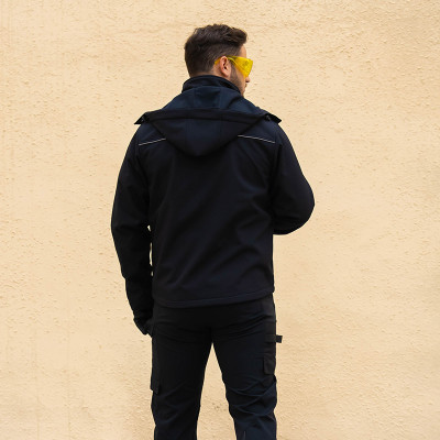 OEM Supply Soft Shell Black Color Men's Jacket Windproof Breathable jacket workwear for Outdoor