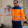 Fluorescent Orange industrial workwear Hi-Vis jacket for man custom clothing factory