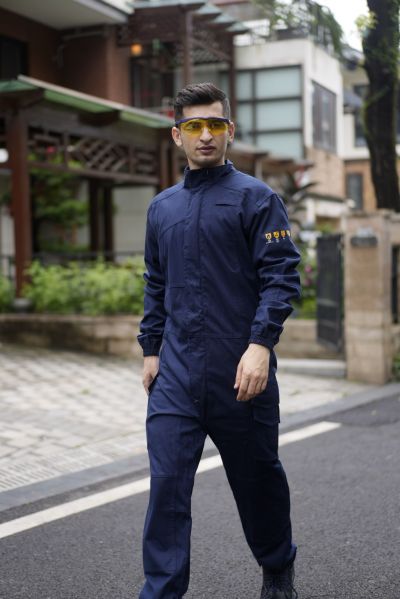 Customized Flame Retardant Workwear Blue Flame Retardent Coverall