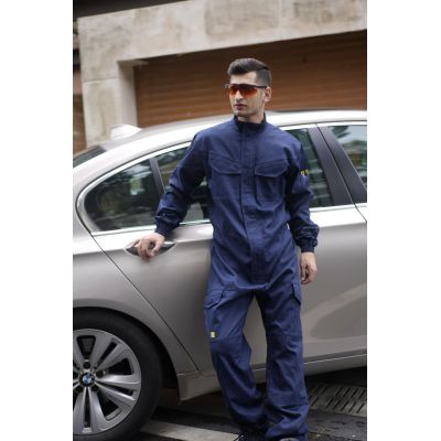 Customized Flame Retardant Workwear Blue Flame Retardent Coverall