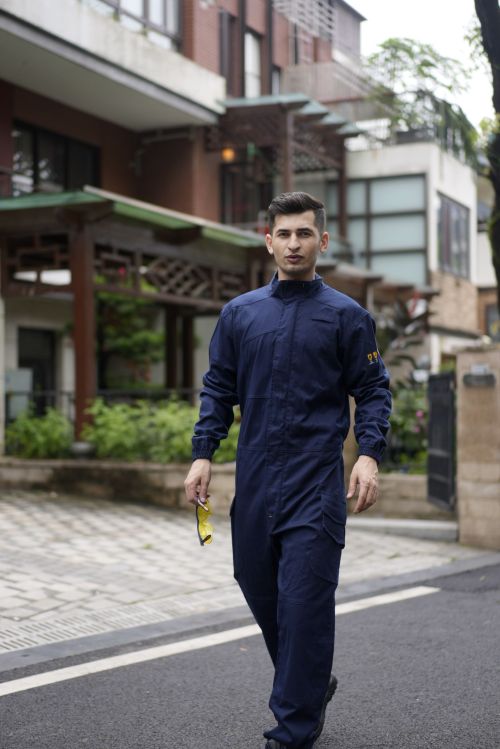 Customized Flame Retardant Workwear Blue Flame Retardent Coverall