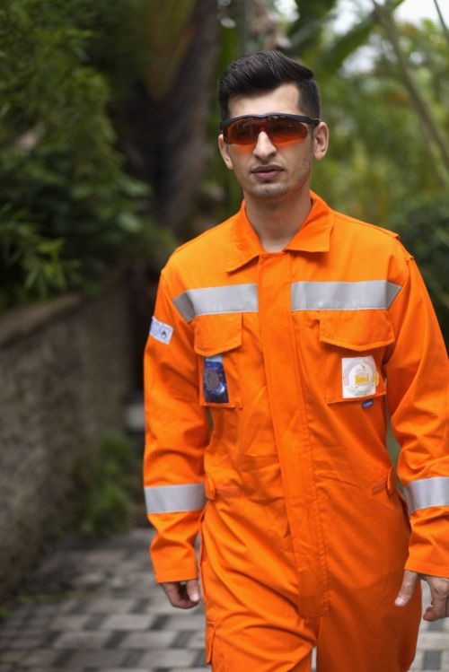Factory Hi-vis Flame Retardant Coverall Orange with Reflective Tape Fr Overall for Men