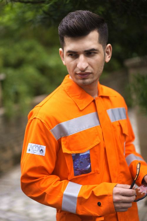 Factory Hi-vis Flame Retardant Coverall Orange with Reflective Tape Fr Overall for Men