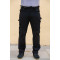 Black Men's 4 Way stretch cargo work pants with stretch fabric flexible stretch work trousers quick dry trousers