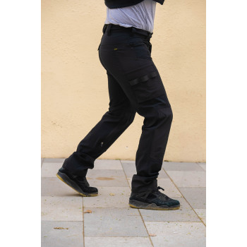 Black Men's 4 Way stretch cargo work pants with stretch fabric flexible stretch work trousers quick dry trousers