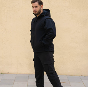 Black Men's 4 Way stretch cargo work pants with stretch fabric flexible comfortable work pants quick dry trousers