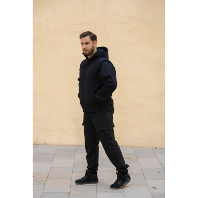 Black Men's 4 Way stretch cargo work pants with stretch fabric flexible comfortable work pants quick dry trousers