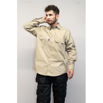 TC Twill Work shirts for menr Breathable work shirts Custom logo workwear