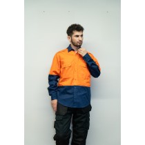 TC Twill Men Safety work shirts Workwear Work Clothes Two tone work shirts