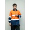 OEM Men Safety work shirts with reflective tape Orange color Workwear Industrial work shirts