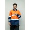 OEM Men Safety work shirts with reflective tape Orange color Workwear Industrial work shirts