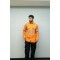 OEM Men Safety work shirts with reflective tape Orange color Workwear Durable construction work shirts