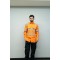 OEM Men Safety work shirts with reflective tape Orange color Workwear Durable construction work shirts