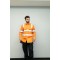 OEM Men Safety work shirts with reflective tape Orange color Workwear Durable construction work shirts