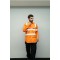 OEM Men Safety work shirts with reflective tape Orange color Workwear Durable construction work shirts
