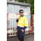 OEM Men Safety work shirts with reflective tape yellow color High visibility work shirts