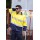 OEM Men Safety work shirts with reflective tape yellow color High visibility work shirts