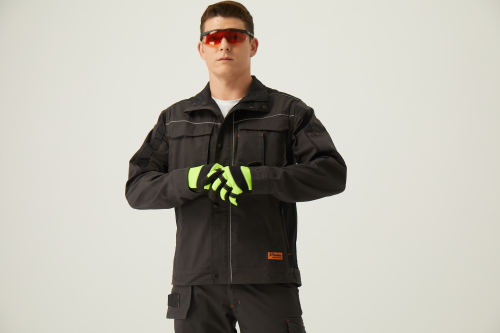 Factory Supply Twill Workwear Multi Pockets Grey Black Heavy Duty Work Jacket Durable Work Clothes