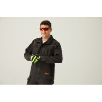 Factory Supply Twill Workwear Multi Pockets Grey Black Heavy Duty Work Jacket Durable Work Clothes