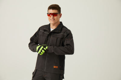 Factory Supply Twill Workwear Multi Pockets Grey Black Heavy Duty Work Jacket Durable Work Clothes