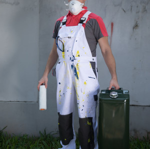 OEM 100% cotton Bib Pants  Multi-pocket Work Trousers Workwear Safety Work Pants for paint worker