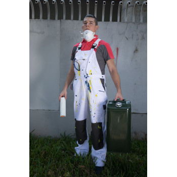 OEM 100% cotton Bib Pants  Multi-pocket Work Trousers Workwear Safety Work Pants for paint worker