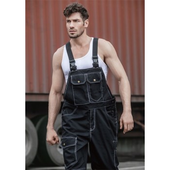 OEM Fashion Bib Pants  Multi-pocket Work Trousers Workwear Safety Work Pants for industry