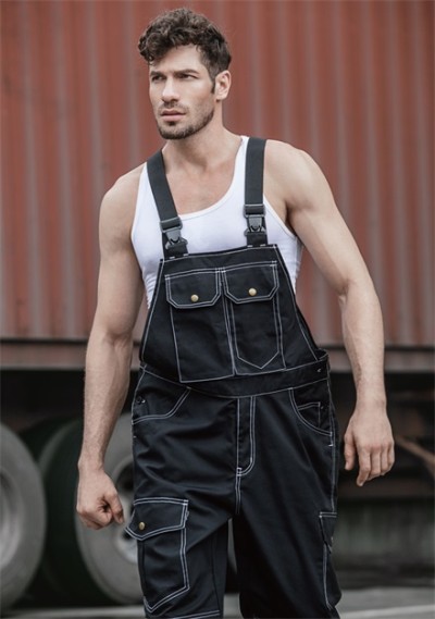 OEM Fashion Bib Pants  Multi-pocket Work Trousers Workwear Safety Work Pants for industry
