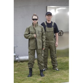 OEM Work Clothes durable green Bib Pants  Multi-pocket Work Trousers Workwear Safety Work Pants for industry