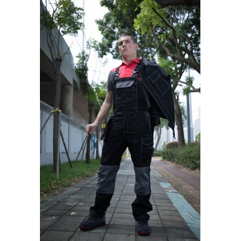 Factory Fashion Bib Pants CVC  Multi-pocket Work Trousers Workwear Safety Work Pants bib overalls to Poland