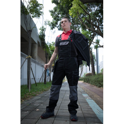 Factory Fashion Bib Pants CVC  Multi-pocket Work Trousers Workwear Safety Work Pants bib overalls to Poland