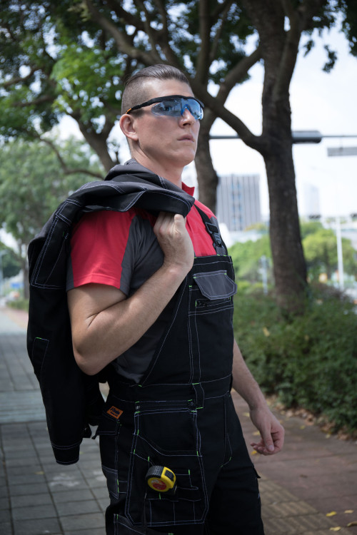 Factory Fashion Bib Pants CVC  Multi-pocket Work Trousers Workwear Safety Work Pants bib overalls to Poland