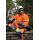 Fluorescent Orange Parka industrial workwear Hi-Vis jacket for man custom garment factory