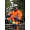 Fluorescent Orange Parka industrial workwear Hi-Vis jacket for man custom garment factory